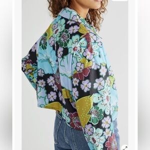 Free People Balou organic cotton shirt handcrafted in France, size M, NWOT